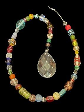 Hanging Rainbow Beaded Teardrop Crystal Suncatcher